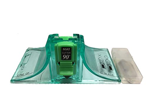 Cutter 45 & 90 Degree Bevel Mat Board Cutter, With 3Pcs Free Replacement Blade (Green) #TOP1