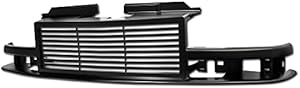 Matte Black Horizontal Front Hood Bumper Grill Grille ABS For 98-04 Chevy S10 Blazer / S10 Pickup