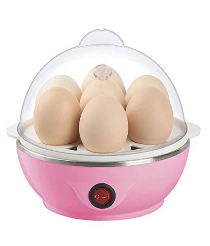 Plastic + Steel Egg Boiler Electric Automatic Off 7 Egg Poacher for Steaming, Cooking, Boiling and Frying (Single Layer, multicolor) (Single Layer)