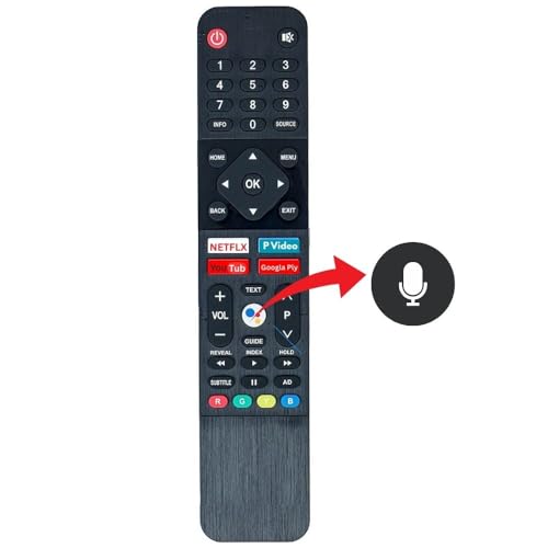 Image of Replacement Remote Applicable for Skyworth Itel Coocaa & Sansui JSW43ASFHD LED Smart Android TV with Voice, Google Assistance- Pairing Required (Remote Type 2)