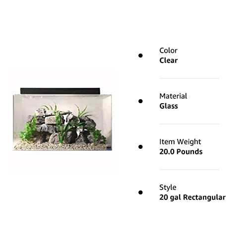 Seaclear 20 Gal Acrylic Aquarium Combo Set, 24 By 13 By 16", Clear #TOP1