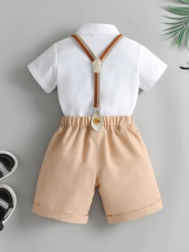 Image of Tiepant Boy's Summer Gentleman Dress Clothes Shorts Suit,