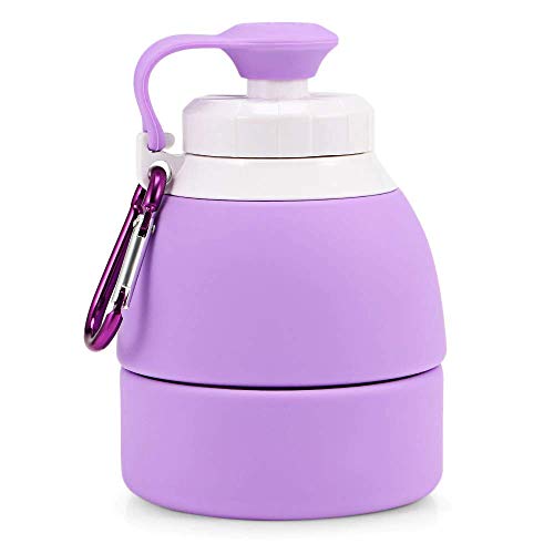 Garrafa de Silicone Ecológica Retrátil 580ml Cinza