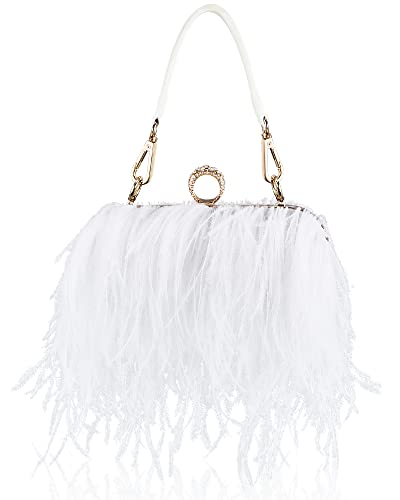 Image of Tessco for you Ostrich Feather Purse for Women