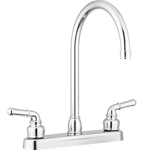 Pacific Bay Lynden Modern High Arc Kitchen Sink Faucet - Metallic Plating Over ABS Plastic -...