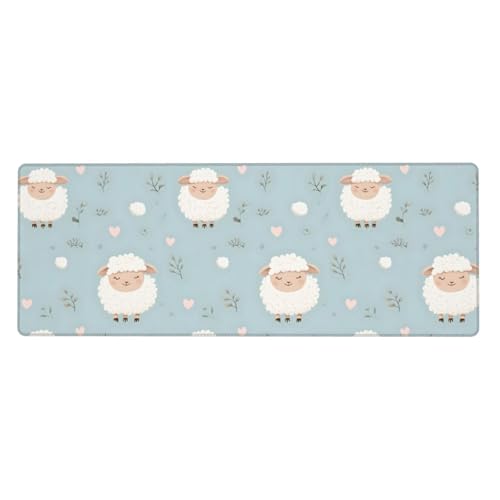 Tapis de bureau imprimé floral mouton pour embellir votre coin ordinateur