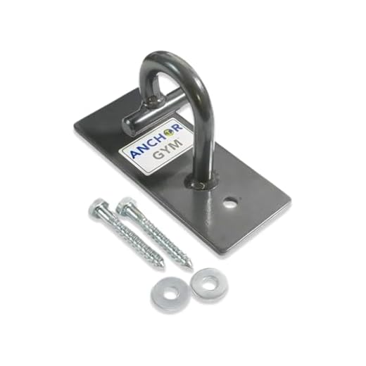 Anchor Gym H1 Workout Wall Mount Strap Anchor | Wall, Ceiling Mounted Hook Exercise Station for Bodyweight Straps, Resistance Bands, Strength Training, Yoga, Home Gym - (Screws Included)