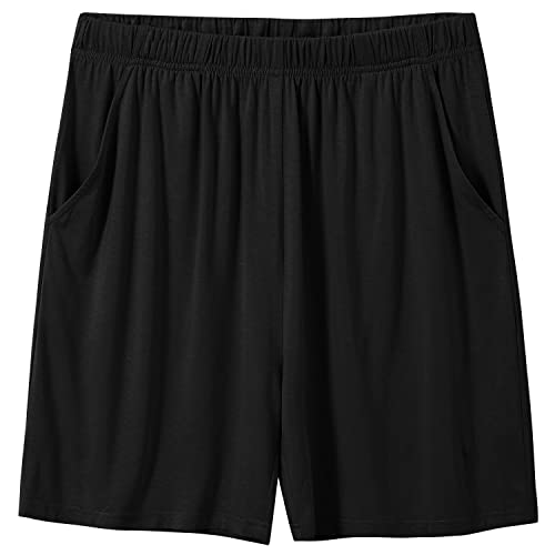 Men's Pajama Set Sleepwear Short Sleeve T-Shirt Shorts Lightweight Soft Summer Casual T-Shirt Shorts 2 Piece Set Black 2Xl #TOP2