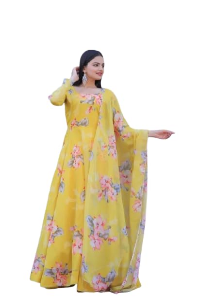 Women's Georgette Anarkali Gown with Dupatta Set | Festive | Traditional |139_A1-picture-41