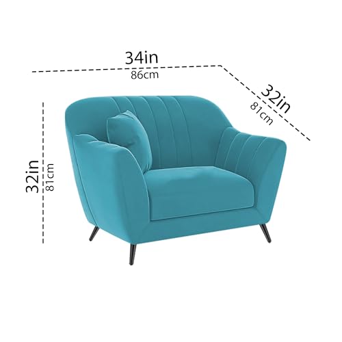 Image of Atticus 3+1+1 Seater Sofa Set for Living Room (Turquise Colour) Premium Fabric Sofa