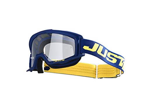 Just 1 Helmets Just1 Goggle Vitro Blue-Yellow, Maschera Da Fuoristrada Unisex – Adulto, Blu-Giallo, Taglia One Sizeca