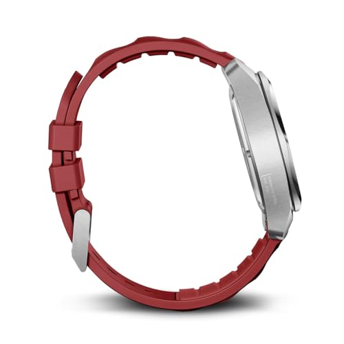 Image of Victorinox I.N.O.X. 41 mm, Silver Stainless Steel case, Silver Stainless Steel Bezel, red dial, red Rubber Strap