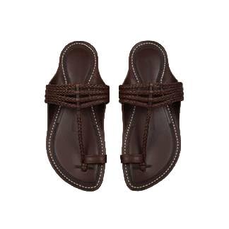 The Pointed Dark Men’s Genuine Leather Kolhapuri Chappal | Premium Handmade Authentic Kolhapuri Sandals | Soft Comfortable Cushioned Footbed | Lightweight Traditional Indian Ethnic Daily Wear, Casual, Festive & Wedding Footwear-image-33