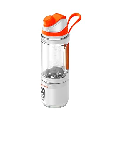 Porodo 240W 6 Blade Portable Blender 700ml with Functional Design, Powerful Motor Ice Crusher, Blending Time 30 Seconds/Cycle, Innovative Rotation Technology - White