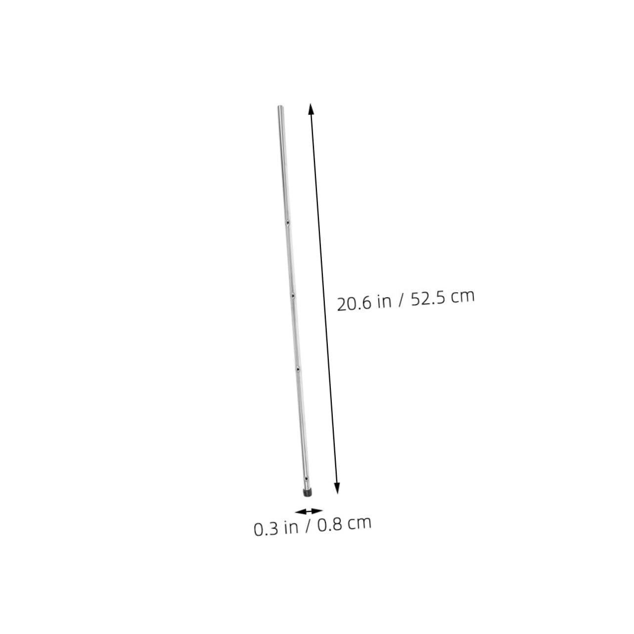 SUPVOX 2pcs Foosball Table Rods Replacement: Iron Rods with Safety Caps - Soccer Desktop Pole - Foosball Machine Parts for Repair