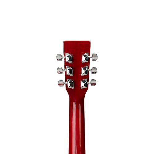 Image of Progressa Series Guitar: 36H Semi Acoustic Guitar - 36 Inches (Red) | 6-String Natural Finish Wooden Guitar | Right Hand Semi Acoustic Guitar Kit for Beginners, Professional & Adults