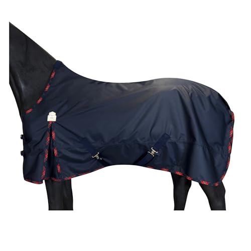 Image of BARN & STABLE 600D Ripstop Lightweight Horse Turnout Sheet No Fill,Water-Resistant & Breathable Horse Blanket for Spring and Mild Weather, with Anti-Rub Fleece Withers