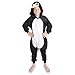 Emolly Fashion Kids Animal Penguin Pajama Onesie - Soft and Comfortable with Pockets (8, Blk)