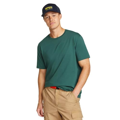 Eddie Bauer Men's Legend Wash 100% Cotton Short-Sleeve Classic T-Shirt, Dk Evergreen, Medium