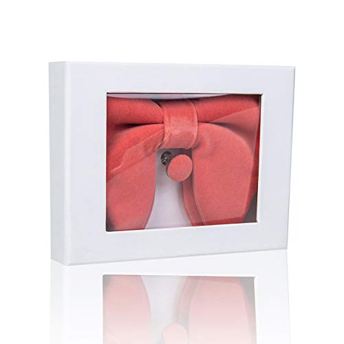 Image of GUSLESON Mens Solid Plaid Velvet Pre-tied Adjustable Bow Tie and Pocket Square Cufflink Set with Gift Box