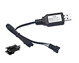 SM-3P USB Remote Control Toy Battery Charger,7.4V 1000mAh USB Charger Cable with SM-3P Plug Connector for Remote Control Toys RC Car Truck Boat Toy 1pack/30in