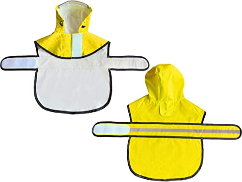 Dog Raincoat Waterproof Reflective Slicker - Lightweight Breathable Hooded Poncho Rain Coat Jacket With Adjustable Belly Strap And Leash Hole For Small Medium Large Dogs (X-Large, Yellow) #TOP4