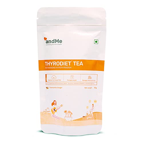 andMe Thyroid Tea for Hypothyroidism- Restore healthy T3, T4 levels, Manages Weight, stress and sleep, Green Tea and Multivitamins (Thyroid Tea, 50gms) andMe Thyroid Tea for Hypothyroidism- Restore healthy T3, T4 levels, Manages Weight, stress and sleep, Green Tea and Multivitamins (Thyroid Tea, 50gms)
