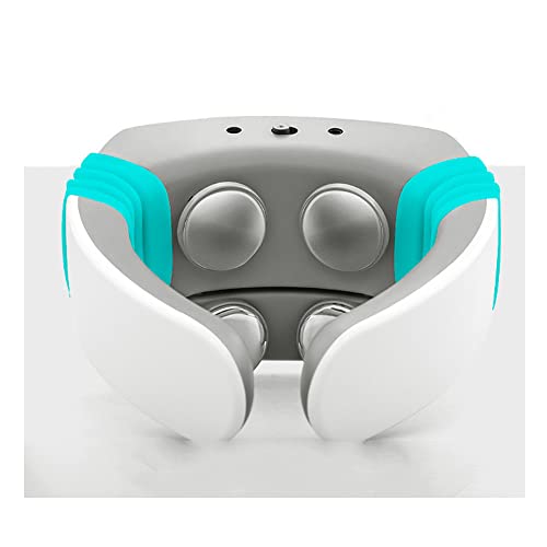 Masseur de cou Électrique avec Chaleur,4 Vitesses Masseur Cervical d'Épaule Intelligent Massage Cervical d'Impulsion Électrique Masseur de cou sans Fil Multifonctionnel