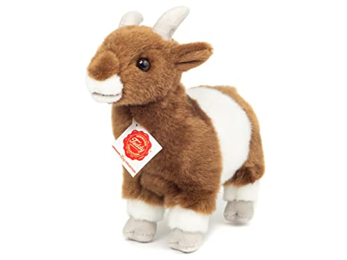 Teddy Hermann 91719 Ziege braun/weiß 22 cm, Kuscheltier mit idealem Recyclinganteil (Füllmaterial)