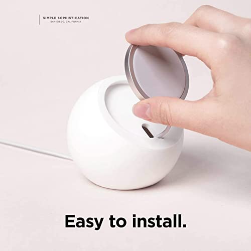 Image of Stand for MagSafe Charger, Silicone Charger Holder for MagSafe, Magnetic Wireless Charger Storage Winder Charging Base Non-slip Space-Saving (White)