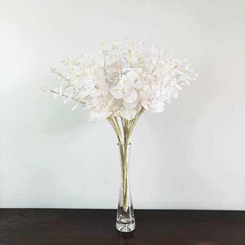 Nolast Artificial Flower Fake Eucalyptus Leaves Faux Eucalyptus Stems For Home Party Wedding Decoration 3Pcs (White) #TOP4
