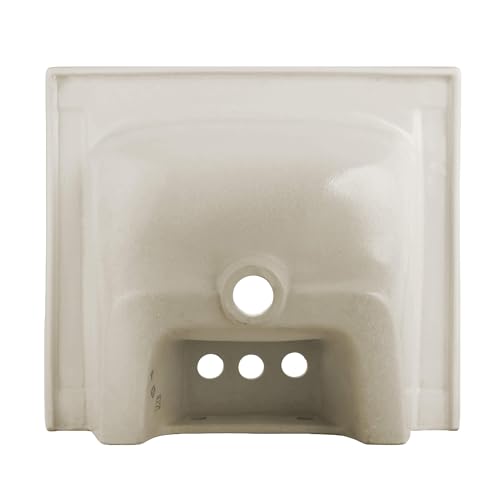 Image of Fine Fixtures Ceramic Bathroom Sink Top with Raised Back - Fits Standard 18 inch Vanity | Elegant and Durable Bathroom Sinks for Modern Homes - Upgrade Your Space - Perfect for Any Bathroom Design