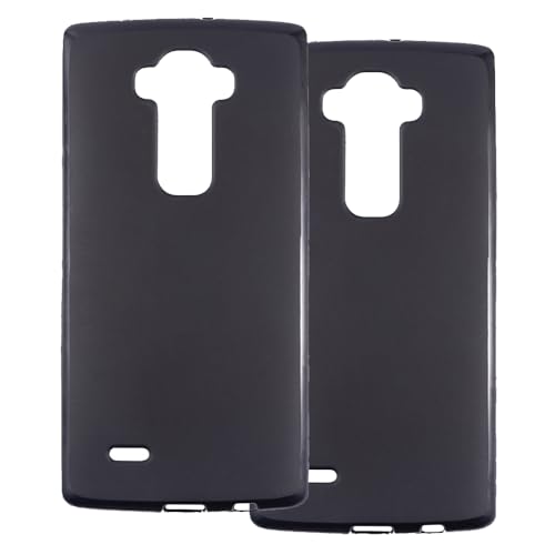 UOGNADGD 2-Pack TPU Case Compatible with LG G Flex 2 Phone Cover - Shockproof Flexible Protective Accessories with Precise Cutouts (Black)
