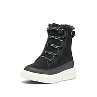 Sorel Unisex Kids Explorer 3 Lace Waterproof Fashion Boot, Black Sea Salt, 12 UK Child