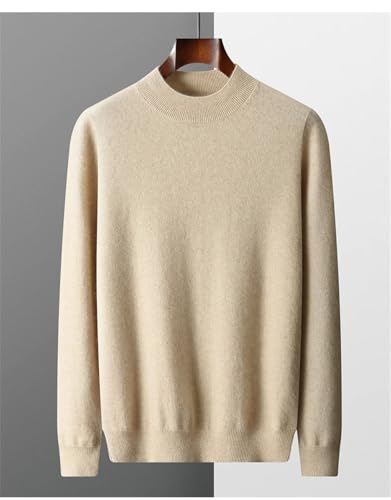 Men's Pullover Sweaters Casual Slim Fit Long Sleeve High Collar Solid Color Knit Sweater2