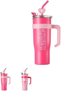 Miniso Barbie Lisanslı Pipetli Tutacaklı Termos 1600ml