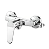 Ibergrif Bathe Mixer Valve Wall Fastened, Bathe Tap Unmarried Lever Bathe Mixer Bar, with Bathe Head Holder, Chrome Completed, Silver M12059-1