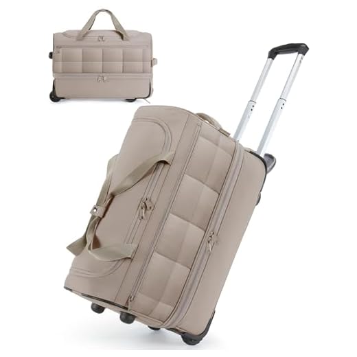 BAGSMART 40L Rolling Duffle Bag with Wheels