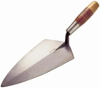 W. Rose 10" Philadelphia Pattern Bricklaying Trowel with Leather Handle