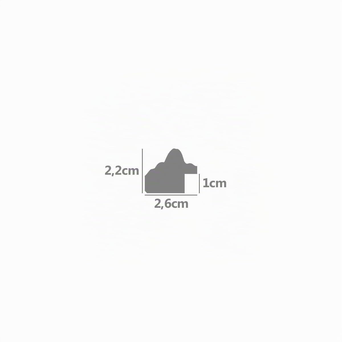 Wallazz Cornice Portafoto in Legno Pregiato - Made in Italy - Vetro Sintetico Infrangibile Crilex - Disponibile in Diverse Varianti - Design Italiano e Qualità Artigianale,40x60cm Foglia Oro
