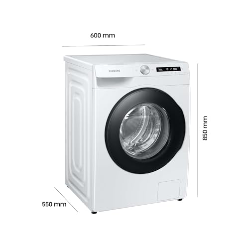 Samsung WW90T504AAWCS2 Waschmaschine, 9 kg, 1.400 U/min, Extra energiesparend, EEK: A (-10 %), AI Ecobubble, AI Control, SmartThings App und AI Energy Mode, Hygiene-Dampfprogramm, Weiß - 1