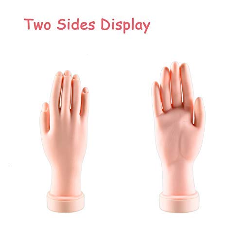 Timoo Nail Practice Hand, Soft & Flexible Fake Mannequin Hand for Nail Art Training (1 Pcs)