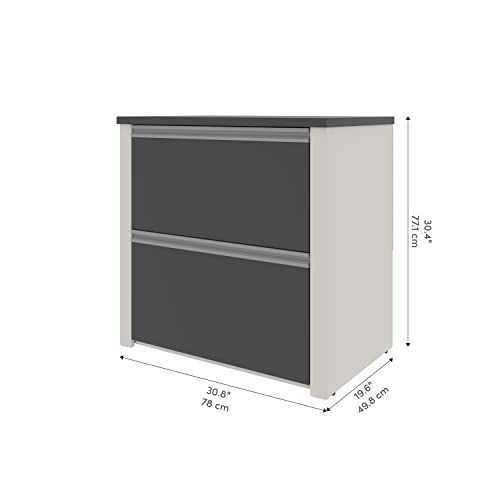 Image of BESTAR Connexion Lateral File Drawer (Ready-to-Assemble), 30 inch, Slate /Sandstone