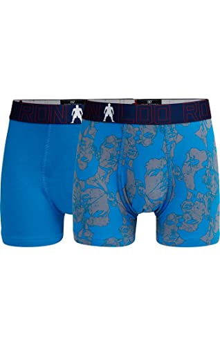 CR7 CRISTIANO RONALDO Cr7-Calzoncillos de algodón para niño (2 Unidades) Bañadores Ajustados para Hombre, Multicolor, 4-6 Años para Niños