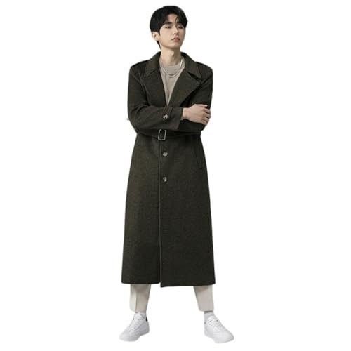 Gabardina de lana para hombre ideal para el invierno y estilo casual EN8 M