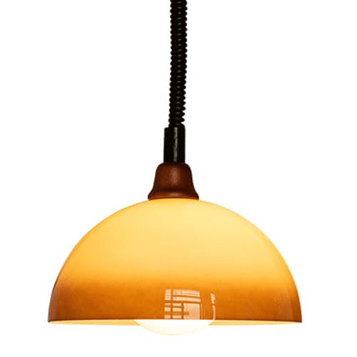 Suspension en verre haute transmission luminaire rétro français raffiné