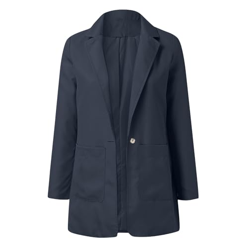 Womens Casual Blazer Button Lightweight Lapel Open Front Cardigan Blazers Business Office Work Jackets Fall Outfits3