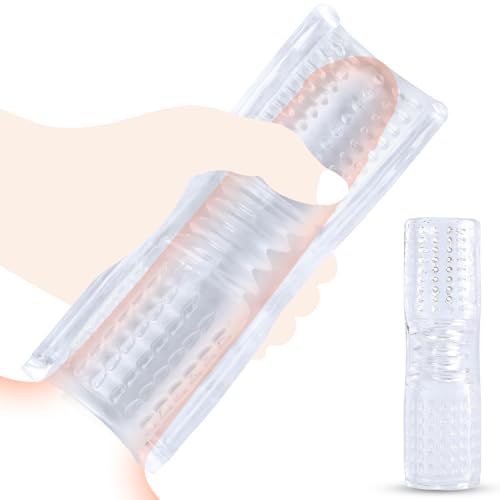 Masturbieren für Männer,Manuelle Masturbator Cup Transparent,Taschenmuschi Realistisch Groß Masturbatoren,mit 3D Vagina Liebestunnel,Penistrainer für Erektionstraining,Männer Sex Sexspielzeug (A)