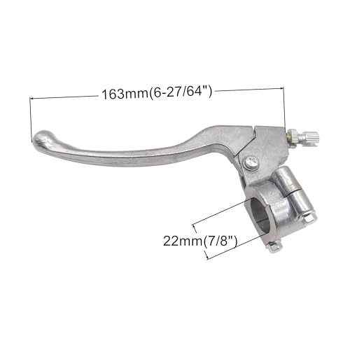 Image of 7 /8 inch 22mm Left Brake Handle Clutch Lever Perch for Coleman CT200U BT200X CT100U Predator 212 196cc 6.5HP Baja Massimo MB165 MB200 MBX10 Mini Bike CRF50 XR50 KLX110 SSR125 Pit Dirt Bike Silver