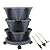 DUNCHATY Stackable Planter, Vertical Strawberry Planter with Garen Tool Set, Self Watering Garden Planter Indoor/Outdoor 5 Tier Herb Planter Pots for Growing Vegetables and Succulents, Clay Red